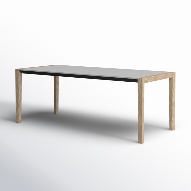 Barclay Rectangular Concrete Outdoor Dining Table, Brown