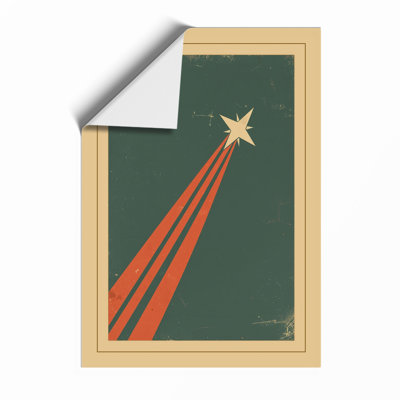 Rocket to the Stars Retro - Framed Print