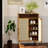 Rattan Shoe Storage Cabinet Free Standing Large Capacity Shoe Organizer