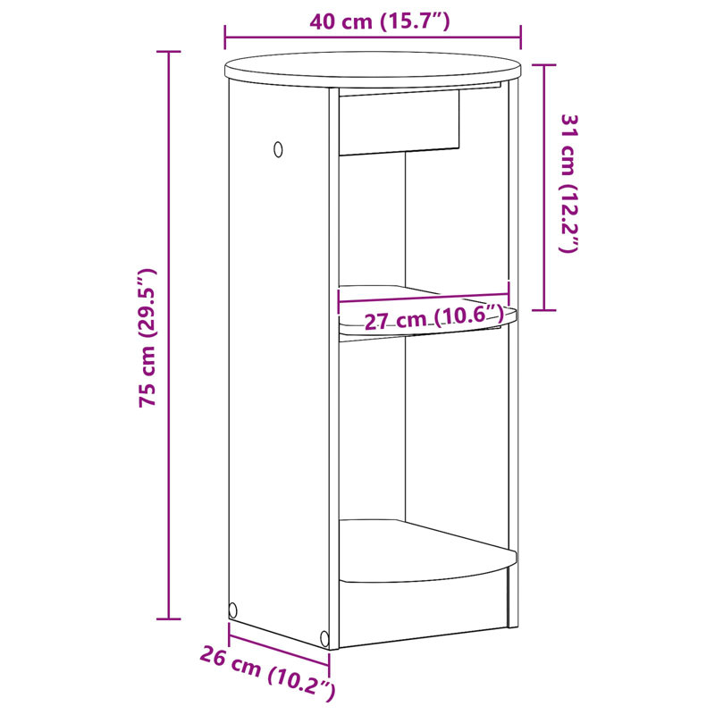 End Table, Black, Black, Black