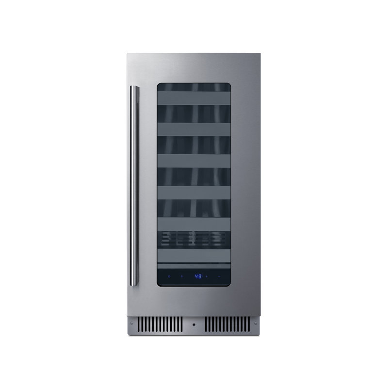 Summit Appliance 15" Wide Built-In Commercial/Residential Shallow 18" depth Wine Cellar, Right Handed