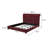 57-inch Upholstered Full Panel Bed Wine Red-965431236