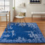 Tapis bleu marine / blanc touffeté à la main Lavonne-1370838362
