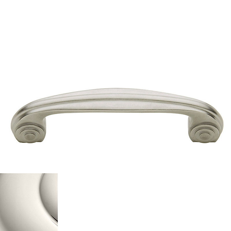 Deco Arch Pull, Polished Nickel, 3.5"