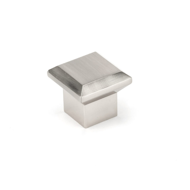 Bouton carré, Nickel brossé