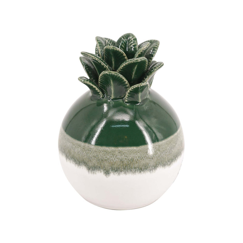 Vase ananas en céramique 5,8 x 5,8 x 7,1 po