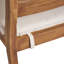 Ensemble repas d'extérieur 7 pièces en bois d'acacia avec coussins, sablé naturel et beige