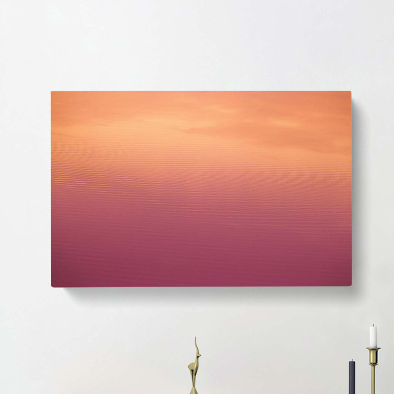 Peach Seascape - Wrapped Canvas, 35cm H x 50cm W x 3cm D