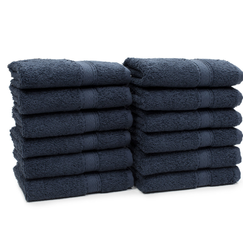 Sinemis Turkish Cotton Washcloth, Navy