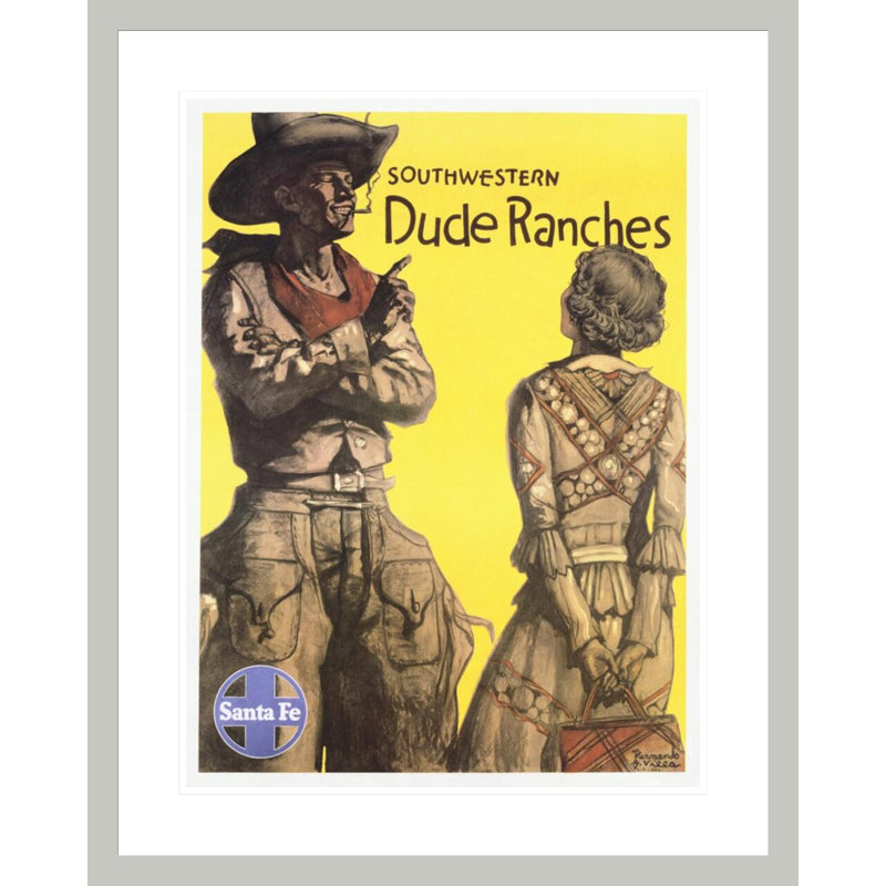 «Southwestern Dude Ranches», affiche par Hernando, 29.31" H x 23.5" W