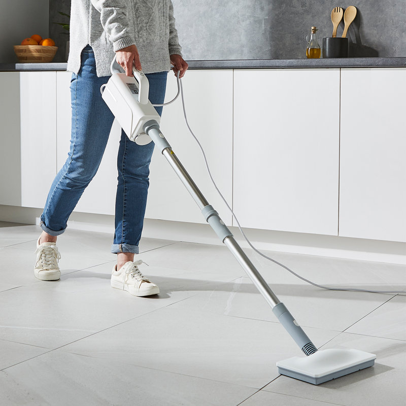 GEEPAS Steam Mop & Handheld Steam Cleaner | Multifunctional Upright Floor Steamer for Carpet Bathroom Kitchen | 30s Heat Up 25min Run Time 3m Cable | Kills 99.9% Germs Bacteria | 2 Year Warranty 1500W