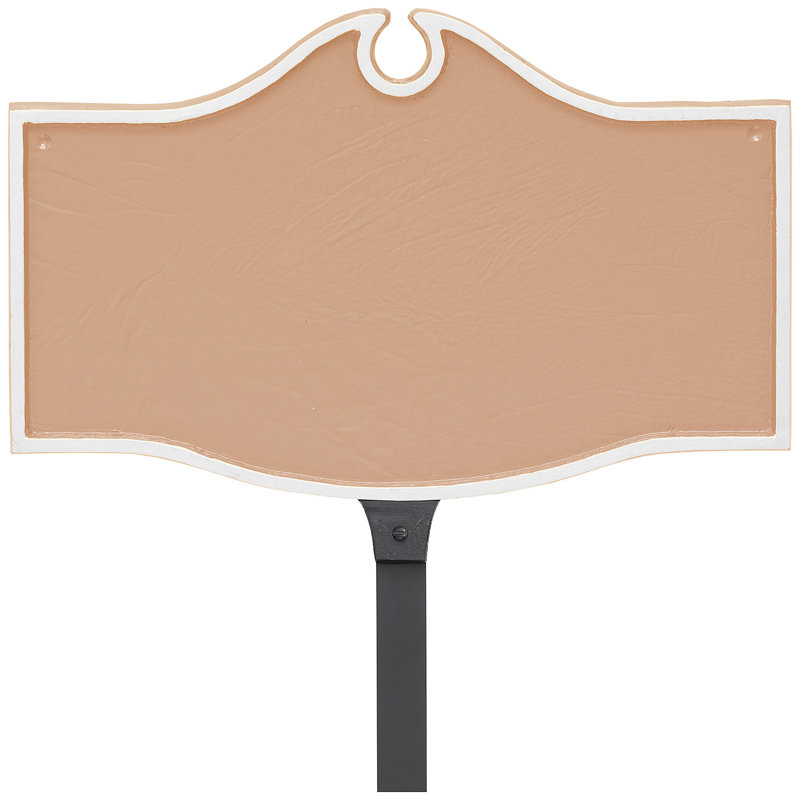 Colonial Petite Address Sign Plaque with Lawn Stake, Yes