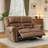 67" Wide Classic and Upholstered Soft Faux Leather Manual Reclining Loveseat Sofa-1592989352