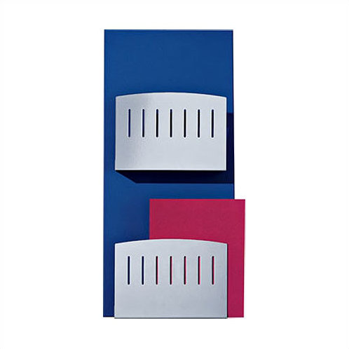 Metal Wall File Pockets, Natural Maple, Aluminum Metallic, Slots