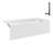 Streamline 66 in. x 32 in. Acrylic Right-Hand Drain Alcove Bathtub in Glossy White With External Drain-101700168