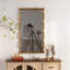 Miroir mural doré de style bambou, cadre texturé pour le salon / la chambre à coucher / le vestibule