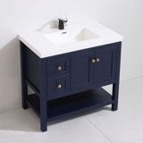 Mckinnis 37'' Single Bathroom Vanity with Resin Top