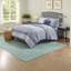Elegant Navy Jacquard Bedding Sets, Polyester King Size, For All-season Comfort