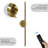 32'' Battery Operated Wall Sconces with Remote Control, Dimmable Wall Sconces Set of Two, 350°Rotate-378254485