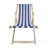 Populus Wood Sling Chair With Blue Stripe, Foldable Chaise Lounge For Outdoor Relaxation And Comfort-322055538