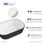 Salerno 465mm x 325mm Rectangular Countertop Bathroom Sink Basin, Vitreous China Basin-1992448809