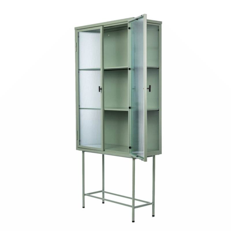 Armoire d'appoint en verre, Vert clair