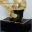 Sculpture moderne en résine abstraite avec base en marbre, pièce décorative faite à la main