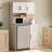 Mini Fridge Cabinet With Storage, Coffee Bar Cabinet With Mini Fridge Space And Outlet, Wine Bar Stand With Microwave Shelf, Beverage Station For Kitchen, Dorm, Office-1099130360