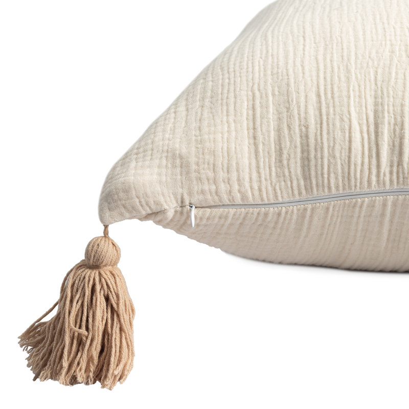 Coussin Ailee, Beige/brun, Polyester/ bourre en polyester