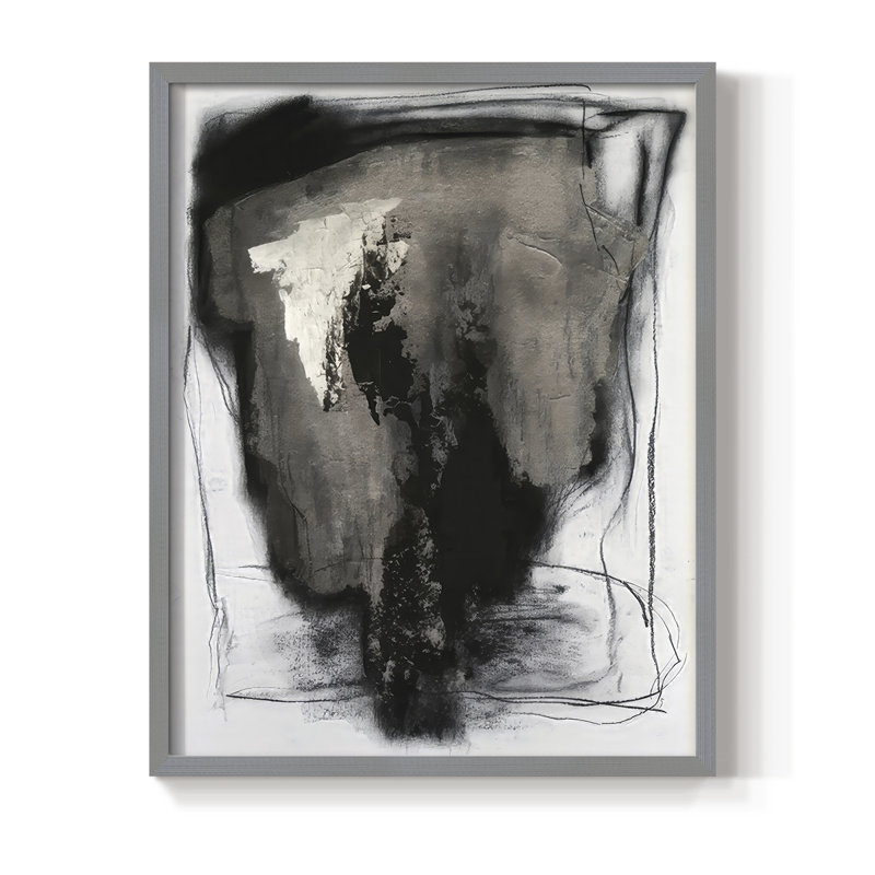Impression encadrée Shadow Resistance III - bois massif, H 11 po x l 9 po, Gris