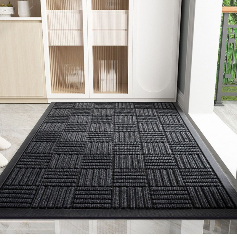 Dillion Non-Slip Outdoor Doormat, Gray, 31.5" W x 47.2" L
