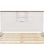 Lit plateforme double avec porte de grange coulissante en bois rustique pour grand lit avec plateforme de charge, support et lattes, blanc et beige-497575268