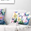 Coussin lombaire abstrait d’art floral