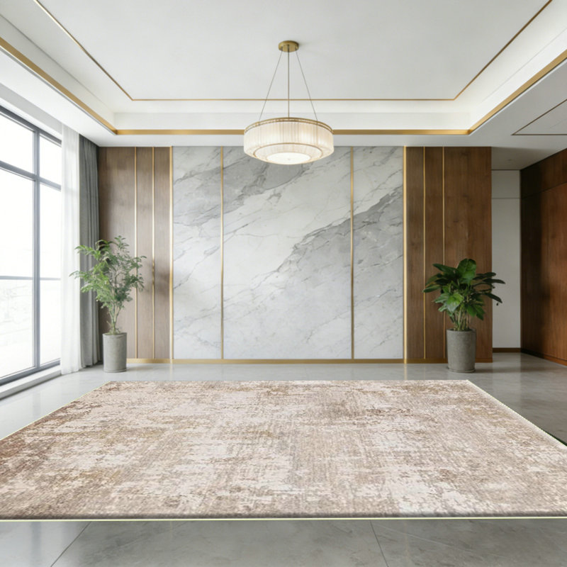 Area Rug Washable Rug, Vintage Boho Medallion Rugs Non-Slip Soft Low Pile Large Distressed Rug Indoor Retro Carpet for Living Room Bedroom Dining Room Home Office (Beige)