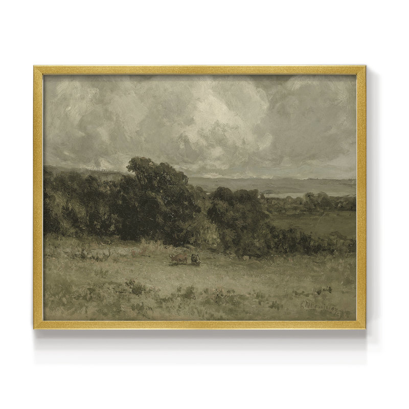 Paysages rétro-DCCI-impression encadrée - réaménageable, H 8 po x l 10 po, Or