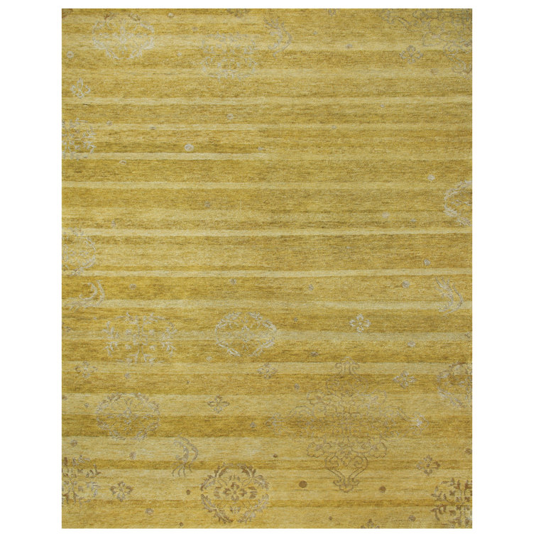 Hand Knotted Striped Indoor Rug