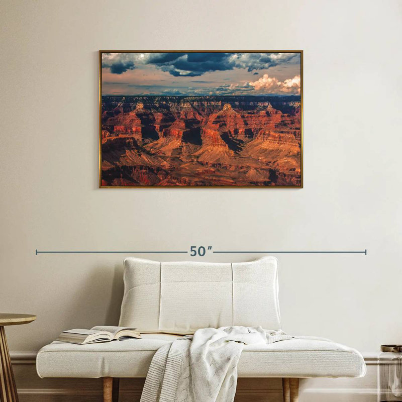 Southern Canyon, Grand Canyon, Arizona, Cadre flottant doré, 37 po x 25 po