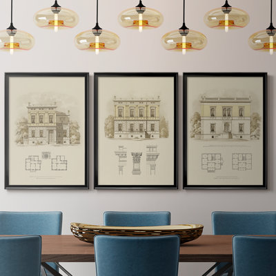 Estate and Plan III - Toile tendue avec châssis sur mesure - 3 pièces