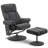 Recliner with Ottoman, Reclining Chair with Massage, Chenille Fabric Swivel Recliner Chairs-1450713734