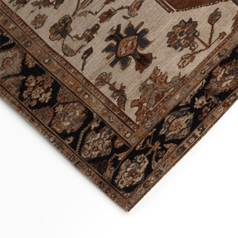 Tapis turc intérieur et extérieur brun, Rectangulaire 3 pi x 5 pi