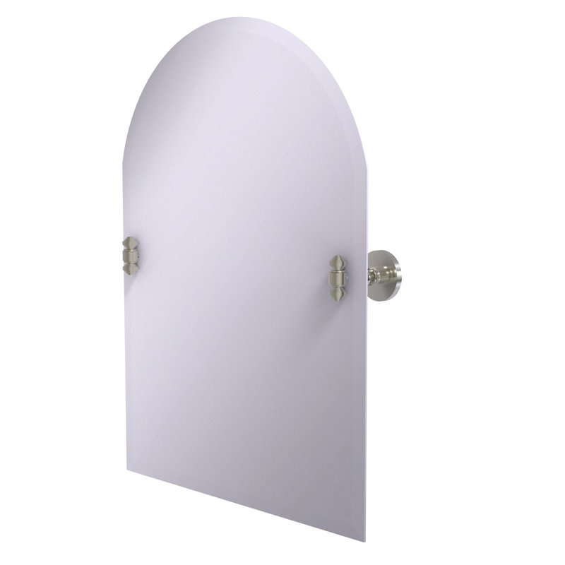 Miroir supérieur arqué 21 "x 26" Marchmont, Nickel satiné
