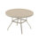 Table de salle à manger d'extérieur ronde pour 4-6 personnes, table de salle à manger toutes saisons en métal avec trou pour parasol
