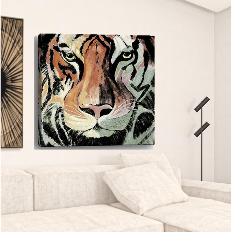«Staring Tiger Portrait», impression murale sans cadre