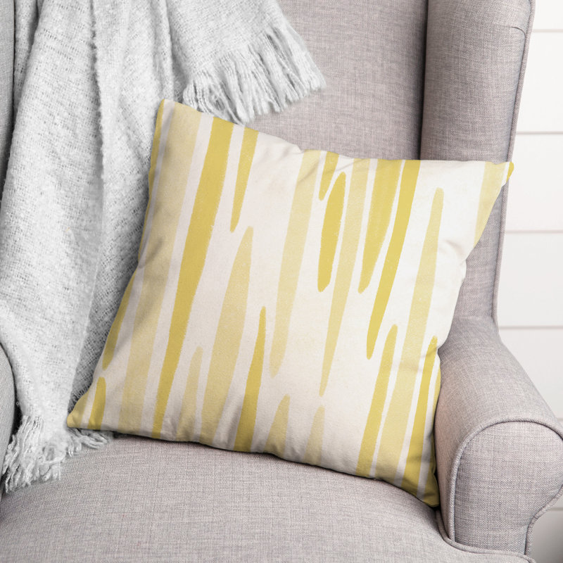 Striped Outdoor Reversible Throw Pillow, Orange/Red