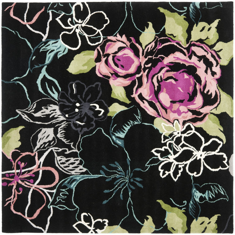 Matthews Hand Tufted Wool Floral Rug