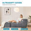 Grandes chaises longues pour fauteuil à billes pour adultes, adolescents, canapé à billes avec mousse à mémoire de forme remplie pour le salon, la chambre à coucher, le dortoir ou le balcon (gris clair)-994849340