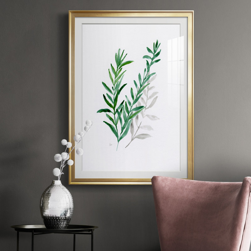 Fraîchement cueillis II - Tableau encadré sous verre acrylique, grand format, idéal pour le salon, Papier avec cadre doré
