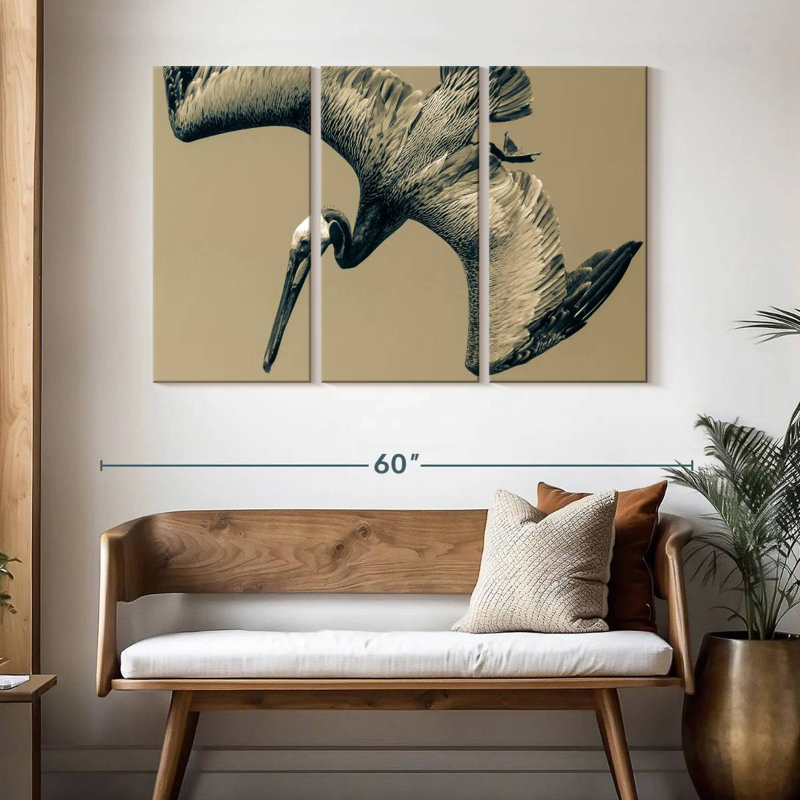 Brampt Flying Pelican, 32" H x 50" W