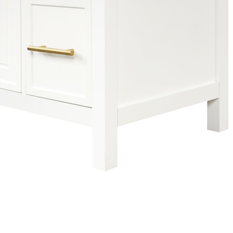 Meuble-lavabo sophistiqué avec rangement abondant et fabrication de qualité supérieure, Blanc