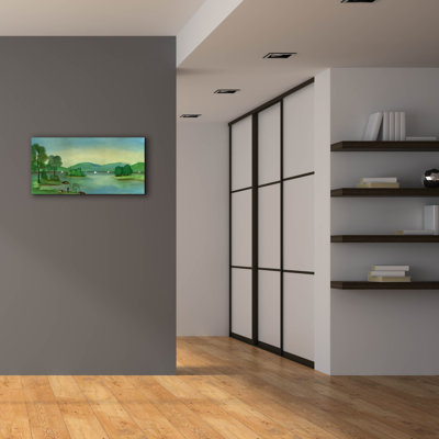  'Fishing On The Hudson' by C Munro Canvas Wall Art, 40" x 20"